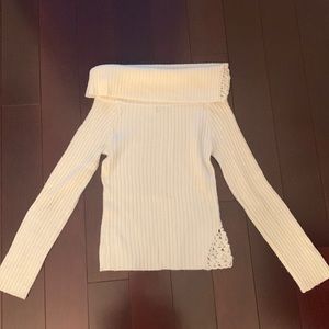 Cream knit sweater from Guess